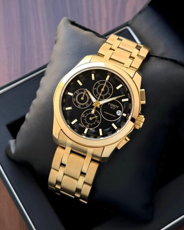 Tissot Couturier Chronograph Gold Dial Men’s Watch – Premium Collection