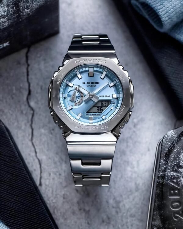 G-Shock GM-2110 Silver Metal Body Unisex Watch – Premium Collection