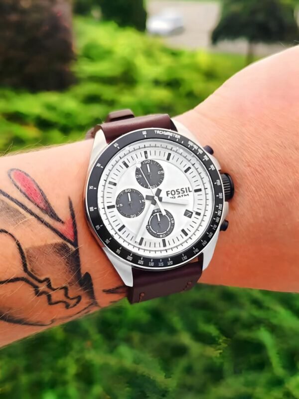 Fossil Decker Chronograph White Dial Men’s Watch – Premium Collection