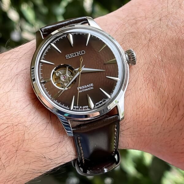 Seiko Presage Cocktail Time Automatic Open Heart Brown Dial Men’s Watch – Premium Collection