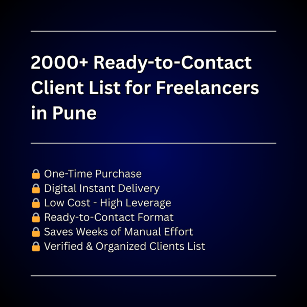 2000+ Ready-to-Contact Client List for Freelancers in Pune