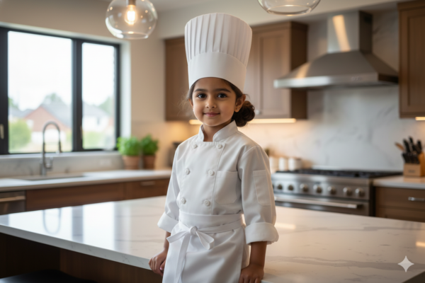 Mini Chef in Luxury Kitchen
